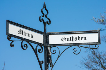 Schild 108 - Guthaben