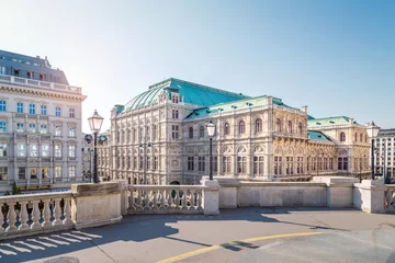 Tafelkleed Weense Staatsopera, uitzicht vanaf Albertina, Wenen, Oostenrijk © mRGB