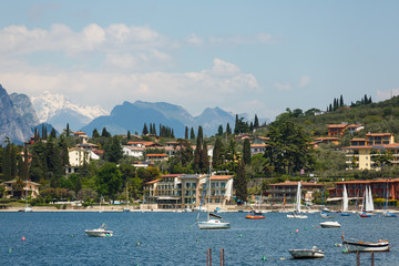Cityscape of Val di Sogno on the shores of Lake Garda, Italy