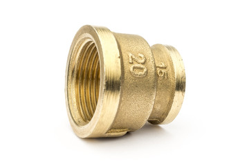 brass fitting on a white background