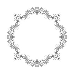 Vintage calligraphy frame