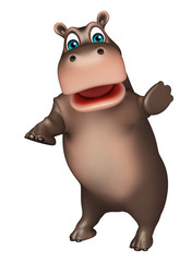cute Hippo cartoon character