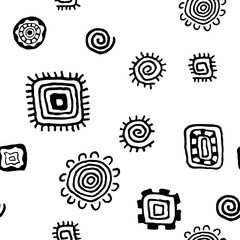 Tribal ethnic ornament seamless pattern. Ethnic motif for textile, web or paper.
