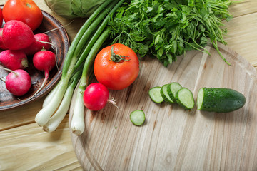 Vegetarian food. Fresh green vegetables