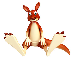 sitting Kangaroo cartoon character