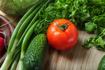 Vegetarian food. Fresh green vegetables