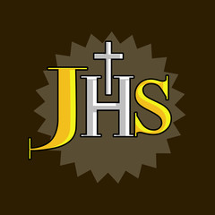 Vintage Style JHS Christogram Symbol