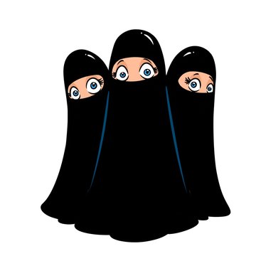  Girls east paranja cartoon illustration isolated image character
