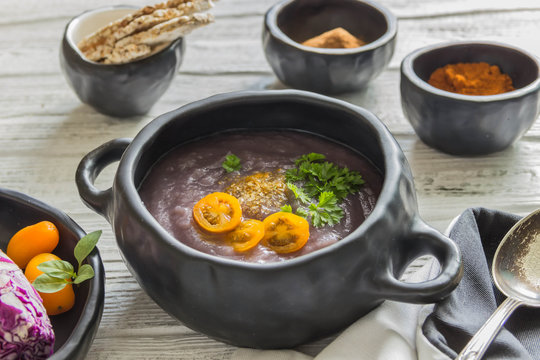 Soup puree of red cabbage