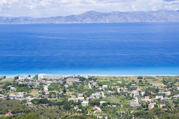 Fototapeta na wymiar Western coast of Rhodes Island