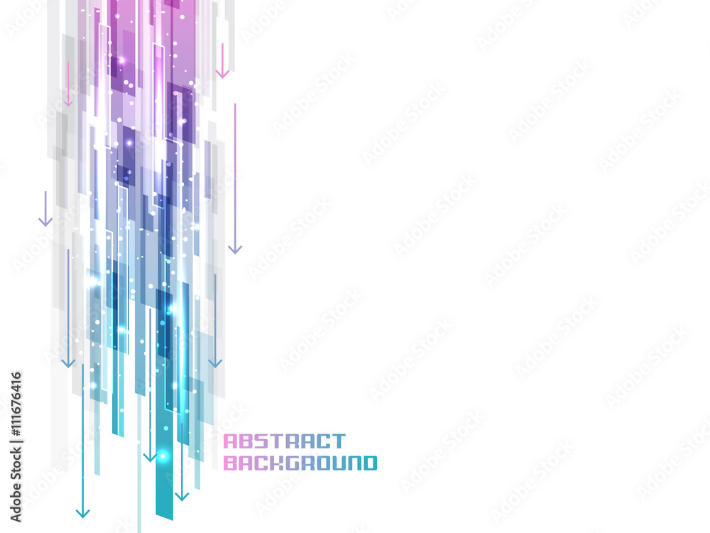 Poster abstract background with shiny straight lines, glitter and arrows.