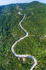 Aerial jungle way view of Koh Phangan, Thailand