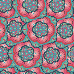 Seamless pattern. Vintage decorative elements. Hand drawn background.