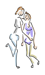 Twee mensen - opvangen en ondersteunen