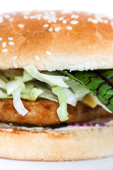 Fresh tasty hamburger