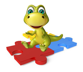 fun Dinosaur cartoon character Dinosaur cartoon character with p