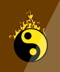 Hot Yin Yang Symbol
