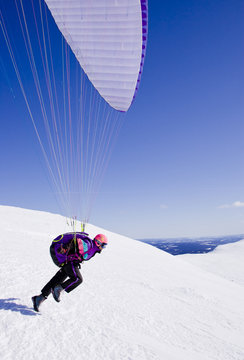 Paragliding in the north of Sweden.