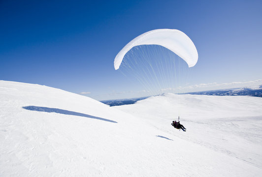 Paragliding in the north of Sweden.