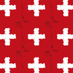 Seamless vector pattern for football championship 2016.
A soccer ball vector pattern. Switzerland flag and pattern