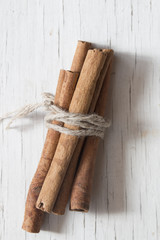 cinnamon sticks on table