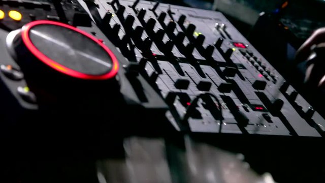 Remote DJ close-up
