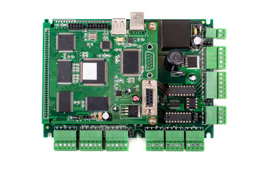 system board, component for laser industry. isolated on white background