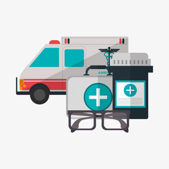 Fototapeta premium Medical care design. Health care icon. Colorful illustration