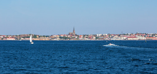 Fototapeta premium Lysekil city from the sea