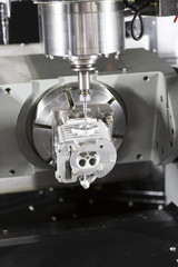 5 axis CNC machining center cutting mold