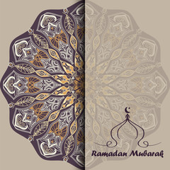 Vector greeting card to Ramadan