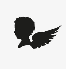 silhouette cherub