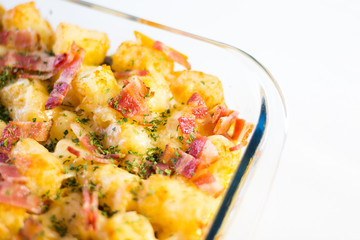 potatoes breakfast casserole close up 