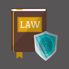 Law concept. Justice icon. Colorful icon, editable vector