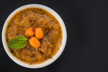 tasty seabuckthorn sorbet jam