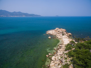 Naklejka premium Aerial coast view of Nha Trang Vietnam
