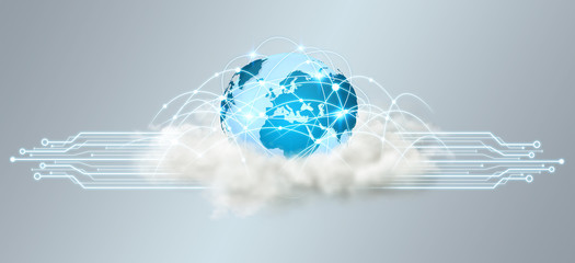 World and cloud connections © sdecoret