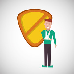 Insurance design. Safety icon. Isolated illustration
