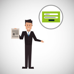 Insurance design. Safety icon. Isolated illustration