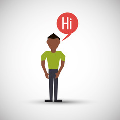 Communication design. bubble icon. Flat illustration, editable vector