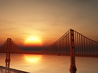 Golden Gate Bridge Illustration
