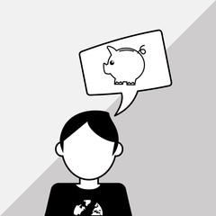 Person design. man icon.  Flat illustration, editable vector