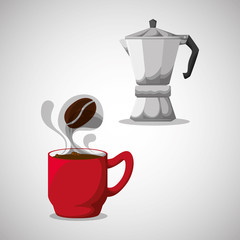 Cofffee icon. drink concept.  Flat illiustration