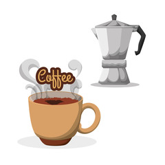 Cofffee icon. drink concept.  Flat illiustration