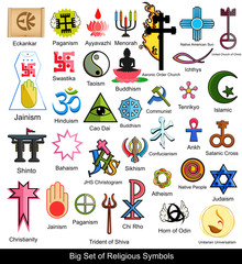 Fototapeta premium Collection of Religious Symbols
