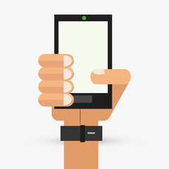 Smartphone design. Technology icon. Isolated illustration