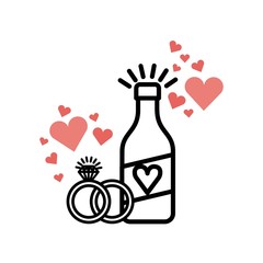 wedding invitation icon  design 