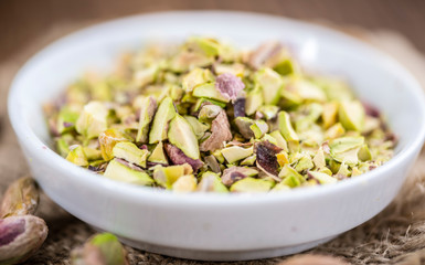Portion of minced Pistachios