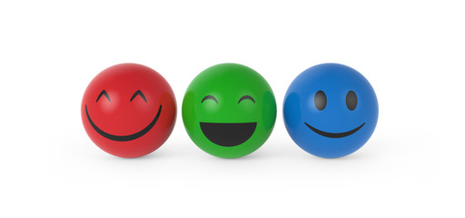Smileys in RGB Farben 