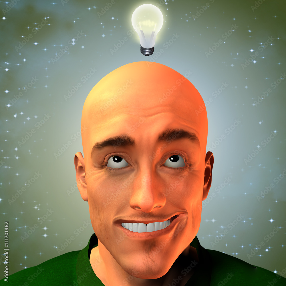 Poster man invent with stars